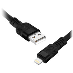 USB-A till Lightning-kabel eXc WHIPPY Pro, 0,9 m, 29 W, snabbladdning, mörk blandad färg | HandlaSmidigt.se