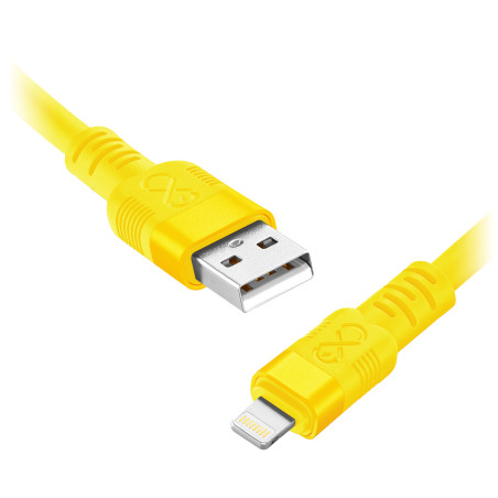 USB-A till Lightning-kabel eXc WHIPPY Pro, 0,9M, 29W, snabbladdning, neonfärgad mix | HandlaSmidigt.se