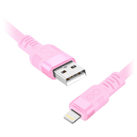 USB-A till Lightning-kabel eXc WHIPPY Pro, 0,9 m, 29 W, snabbladdning, pastellfärgsmix | HandlaSmidigt.se