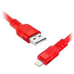 USB-A - Lightning kabel eXc WHIPPY Pro, 2M, 12W, snabbladdning, neonfärgad mix