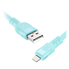 USB-A - Lightning kabel eXc WHIPPY Pro, 2M, 12W, snabbladdning, pastellfärgad mix