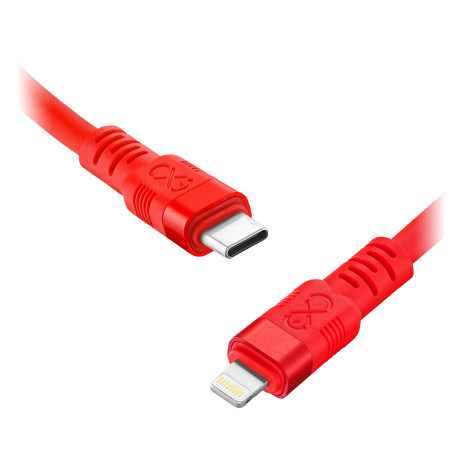 Kabel USB-C - Lightning eXc WHIPPY Pro, 2M, 29W, snabbladdning, färgmix