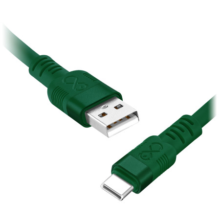 USB-A till USB-C-kabel eXc WHIPPY Pro, 0,9 m, 60W, snabbladdning, mörk blandad färg