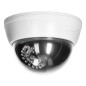Fånga kameradomen på en CCTV-övervakningskamera med infrarött ljus.