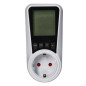 Tvåtakts elmätare, energikalkylator med LCD-skärm, 2 separata tariffer, inbyggt batteri, 16A 230V, Schuko-version.