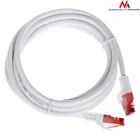 MCTV-302 W 47272 Patchkabel UTP cat6 2m vit med vit kontakt-vit kontakt