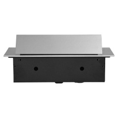 Möbeluttag infällt i bänkskivan med platt kant, 3x2P+Z (Schuko), silver | HandlaSmidigt.se