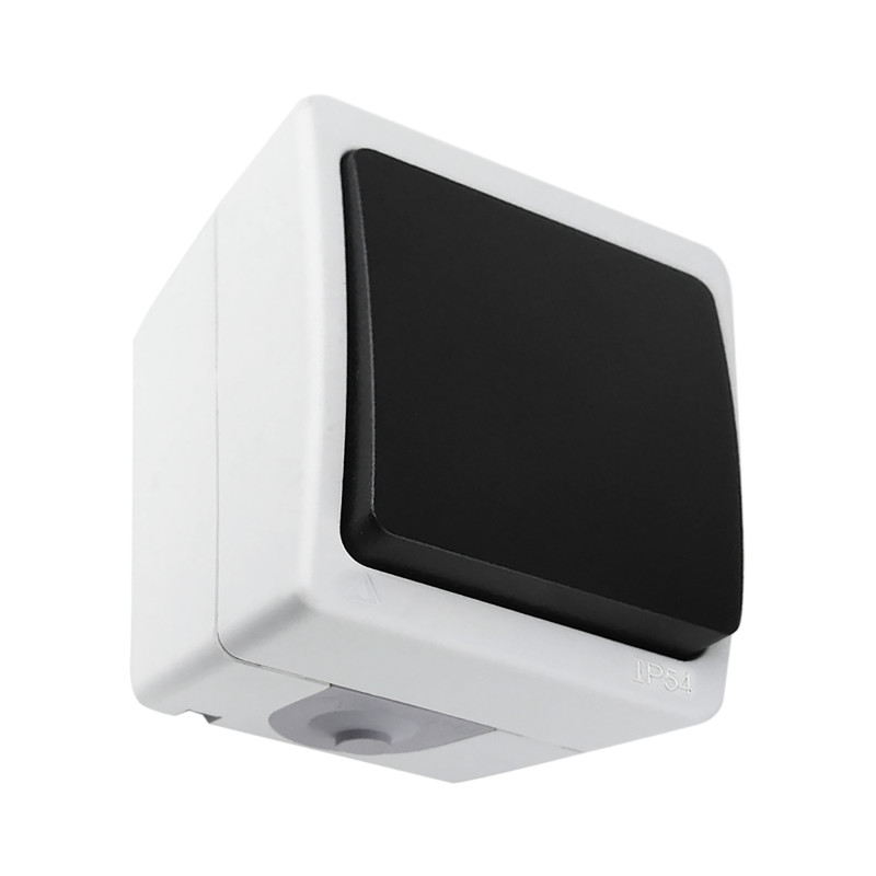 Enpolig kontakt AQUATIC MINI IP 54 Vit-Svart, 10 stycken