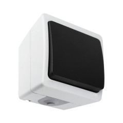 Enpolig kontakt AQUATIC MINI IP 54 Vit-Svart, 10 stycken