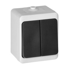 Anslutningsdosan AQUATIC MINI IP 54 vit-svart | HandlaSmidigt.se