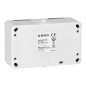 Dubbel uttag 2X2P+Z AQUATIC MINI IP 54 vit-svart