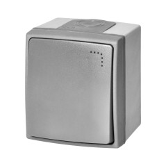 Enpolig anslutningsdon med belysning AQUATIC PRO IP 55 grå-grafit | HandlaSmidigt.se