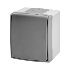 Utomhus vägguttag 2P+Z Schuko AQUATIC PRO IP 55 i grått-grafit | HandlaSmidigt.se