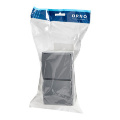 Dubbel uttag 2X2P+Z AQUATIC PRO IP 55 i grågrafit | HandlaSmidigt.se