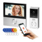 TALOS, videodörrtelefonset, 4-ledare, 7', Wi-Fi, pekskärm, Full HD, RFID
