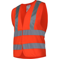 Varselfodrad väst med 4 band, orange, 'm', CE, Lahti