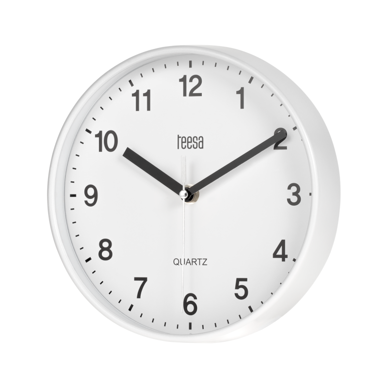 Vit klocka 20 cm vit