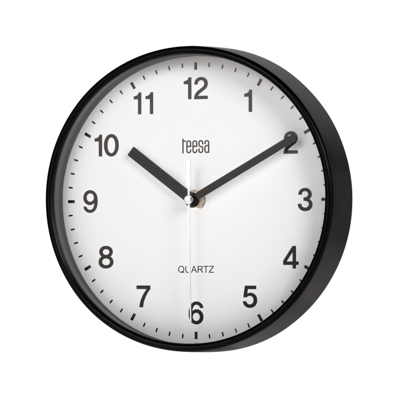 Väggklocka 20 cm svart