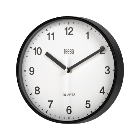 Väggklocka 20 cm svart