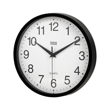 Väggklocka 25 cm svart
