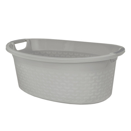 Oval korg Bomull 60l. ljusgrå - 1460 | HandlaSmidigt.se