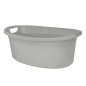 Oval korg Bomull 60l. ljusgrå - 1460