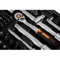 Hylsnyckelsats 1/2', 3/8', 1/4', 219-delars set, CrV