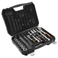 Hylsnyckelsats 1/2', 1/4', 73-delars set, CrV