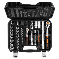 Hylsnyckelsats 1/2', 1/4', 73-delars set, CrV