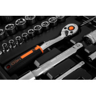 Hylsnyckelsats 1/2', 1/4', 73-delars set, CrV