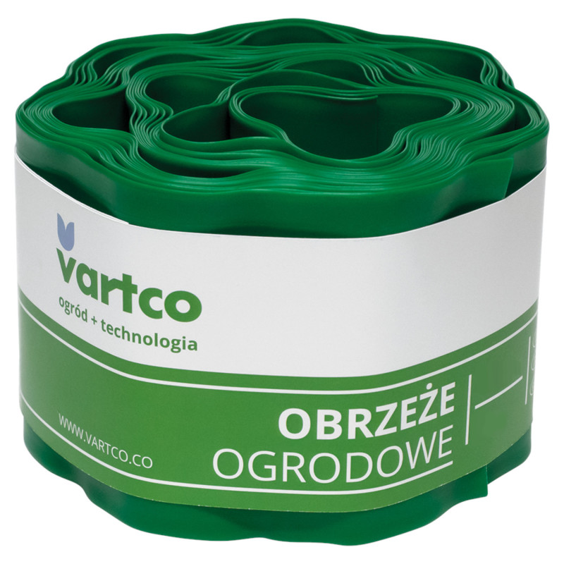 Kantsten vågig trädgård 10cm x 9m Vartco grön