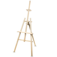 WOODOK målarduk 150 cm, stabil bokträ, naturligt ekoträ, för vuxna och barn, professionella konstnärer.
