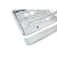 Ramplåtsskyltens ram silvermetallisk amio-01170