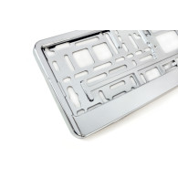 Ramplåtsskyltens ram silvermetallisk amio-01170
