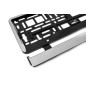 Nummerskyltsram silver flexibel amio-01163