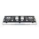Nummerskyltsram i kromad plast, flexibel, AMIO-01164.
