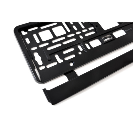 Nummerskyltsram svart flexibel amio-01162