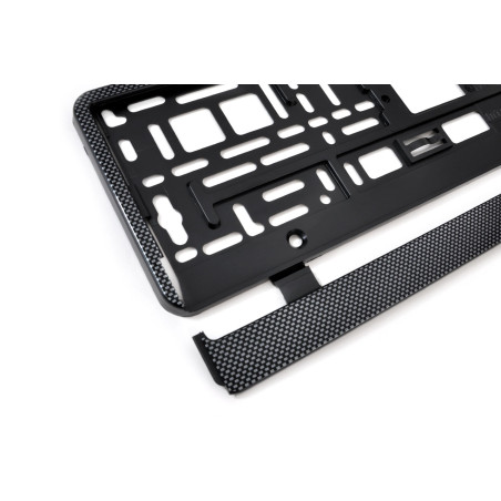 Nummerskyltsram i kolfiber, flexibel, amio-01165