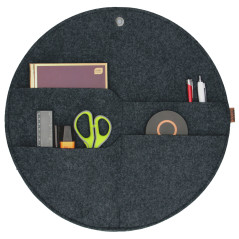 BERTONI EE Organizer för vägg cirkel med fickor antracit XL | HandlaSmidigt.se