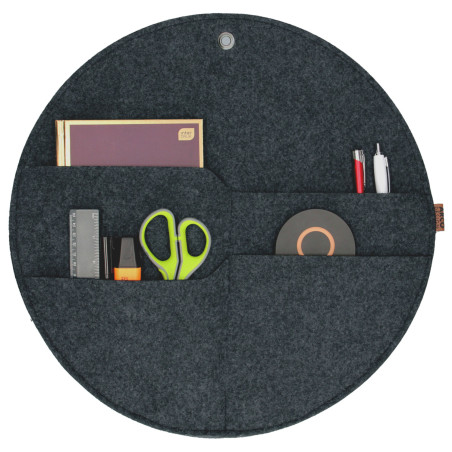 BERTONI EE Organizer för vägg cirkel med fickor antracit XL | HandlaSmidigt.se