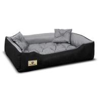 Säng Prestige för hund, katt 80x60 / 100x75 grå-svart