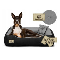Säng Prestige för hund, katt 60x50 / 75x65 grå-svart