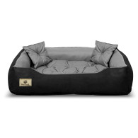 Säng Prestige för hund, katt 115x90 / 130x105cm grå-svart