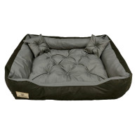 Säng Prestige för hund, katt 115x90 / 130x105cm grå-svart