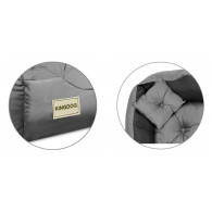 Säng av mikrofiber 60x50 / 75x65 cm gråsvart