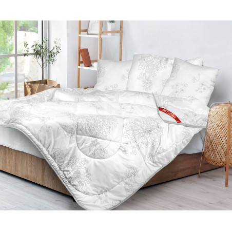 Allårs täcke, tryckt mikrofiber med kviltad tråd 140 x 200 cm