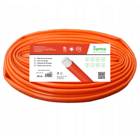 Slang för en tryckslang för Vartco nedsänkbara pumpar med en diameter på 1 1/4 tum (32 mm) och en längd på 10 meter. |…