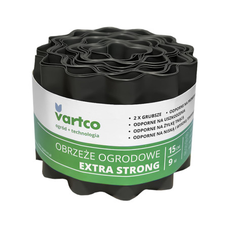 Kantstenskant vågig 15cm x 9m Vartco Extra Strong grå