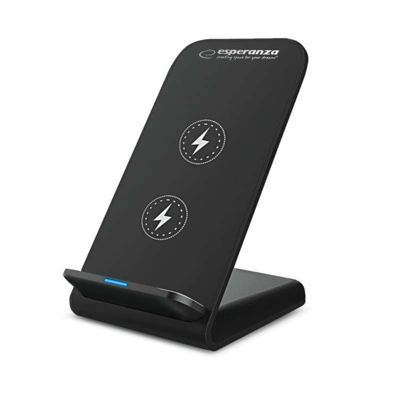 EZC101 Esperanza skrivbordsställ för telefon med trådlös induktionsladdare 15W photon
