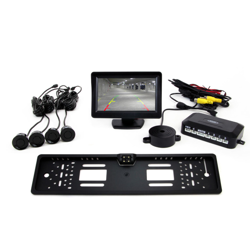 Sensor kit TFT01 4,3' med kamera CAM-402 LED 4 svarta sensorer